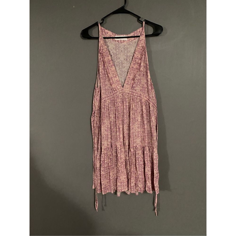 American Threads Long V Neck Tiered Dress Size Large
